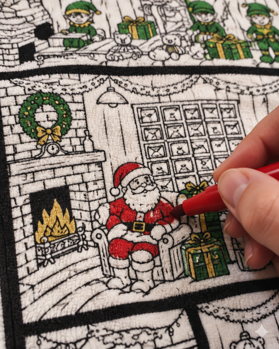 Målarfilt med julmotiv