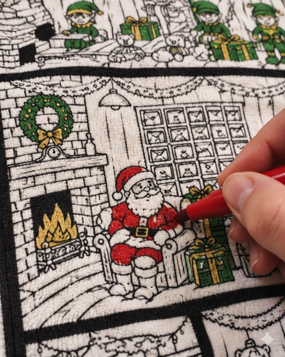 Målarfilt med julmotiv