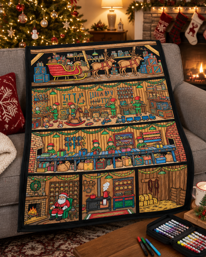 Målarfilt med julmotiv