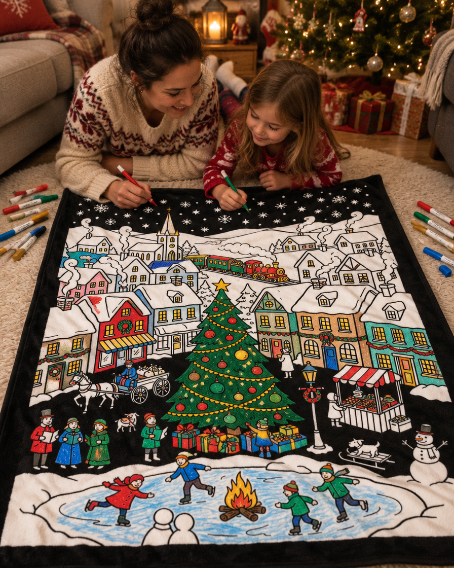 Målarfilt med julmotiv
