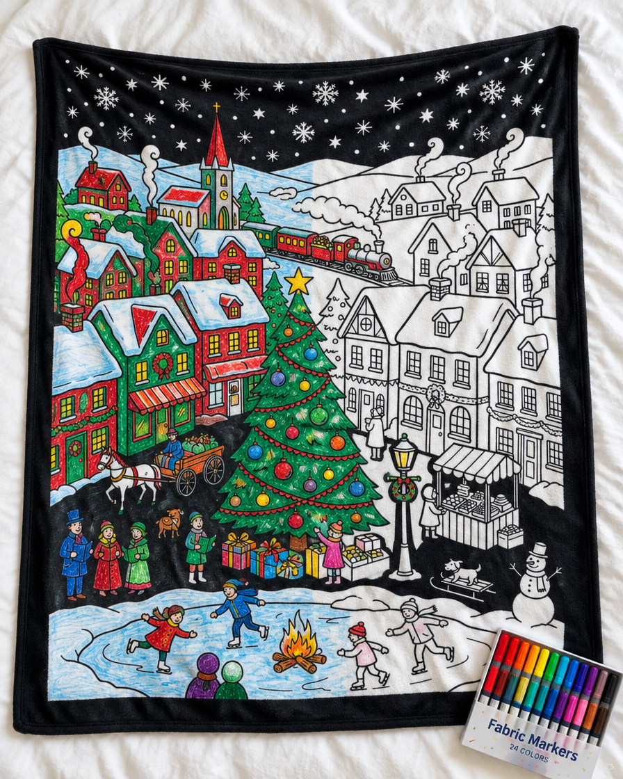 Målarfilt med julmotiv