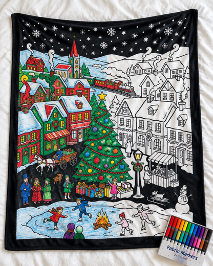 Målarfilt med julmotiv