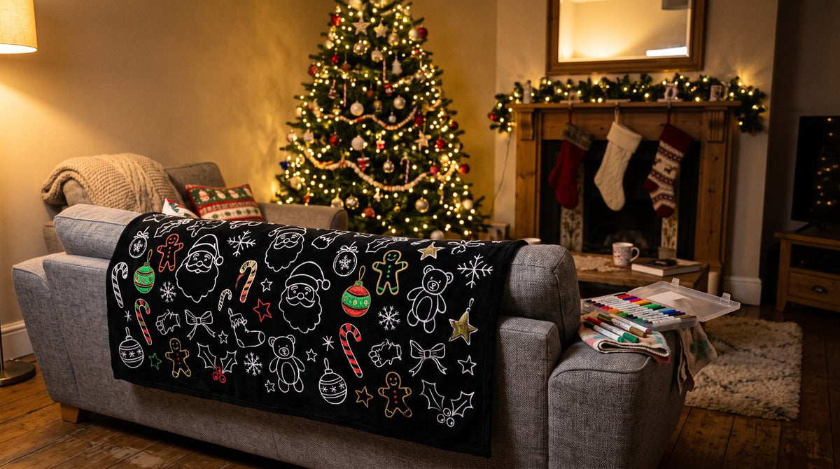 Målarfilt med julmotiv