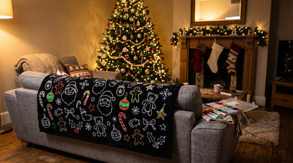 Målarfilt med julmotiv