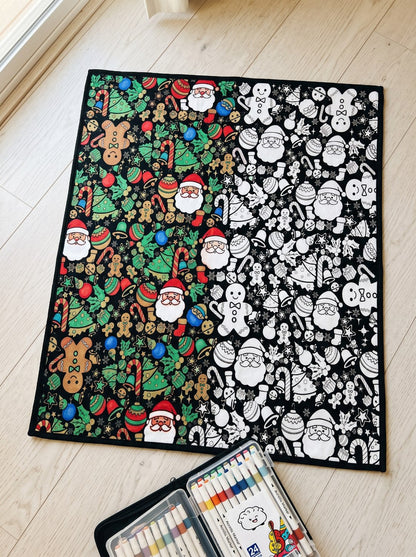 Målarfilt med julmotiv
