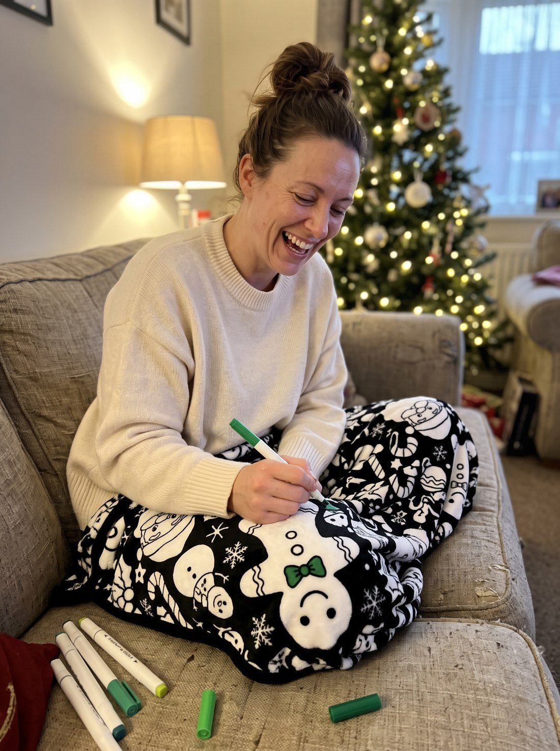 Målarfilt med julmotiv