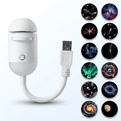 USB Galaxiprojektor med utbytbara ljusskivor